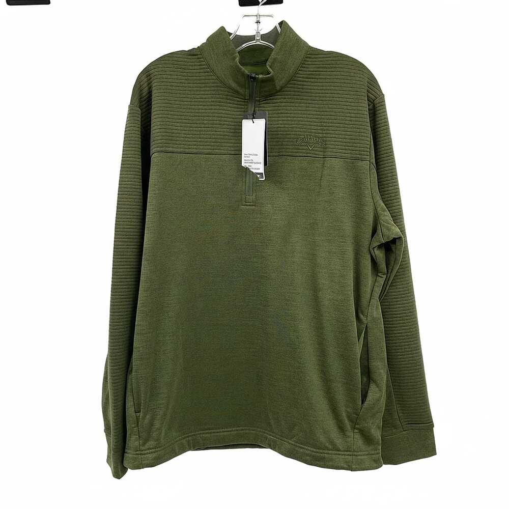 Callaway Green Quarter Zip Pullover | Men’s M Synthetic Hoodie